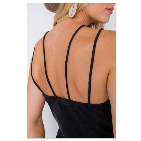 Black Double Strap Goucho Boho Jumpsuit - Picture 8 of 11